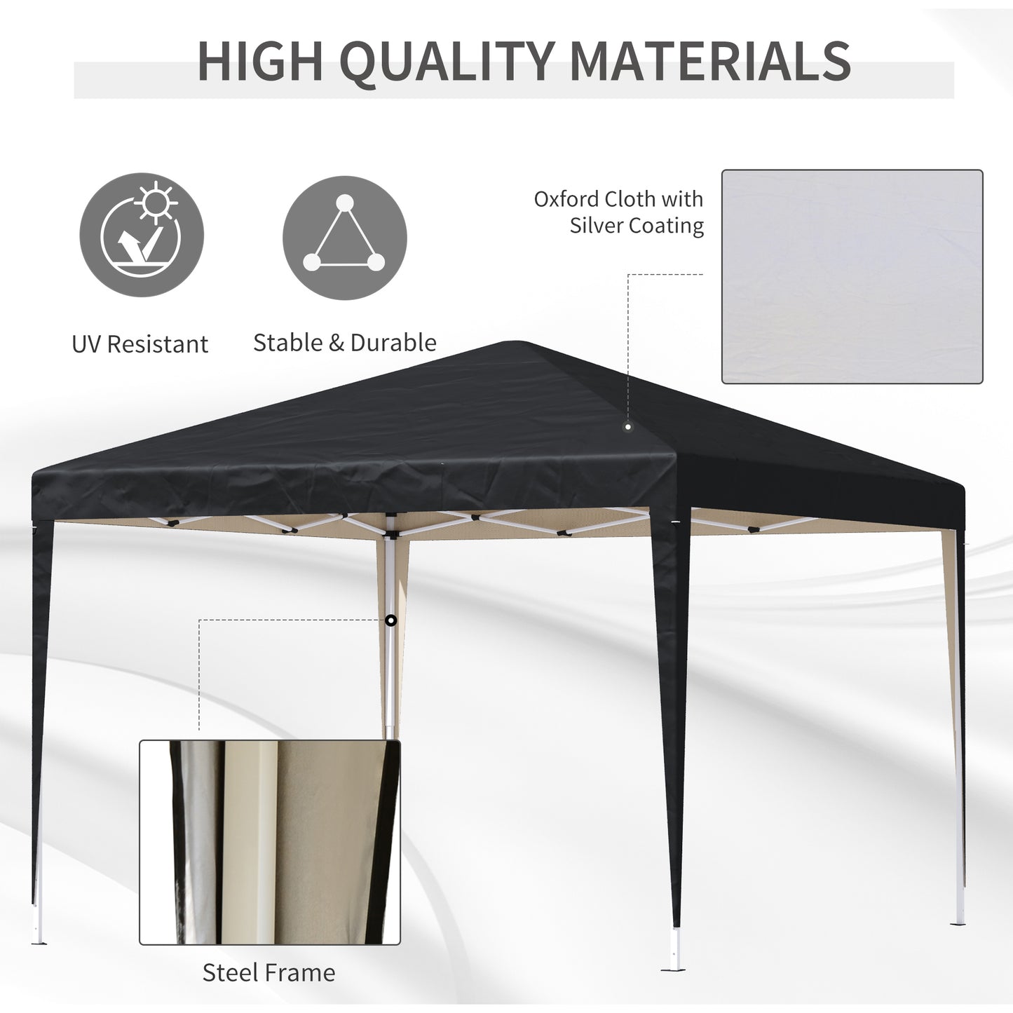 3 x 3M Garden Pop Up Gazebo Height Adjustable Marquee Party Tent