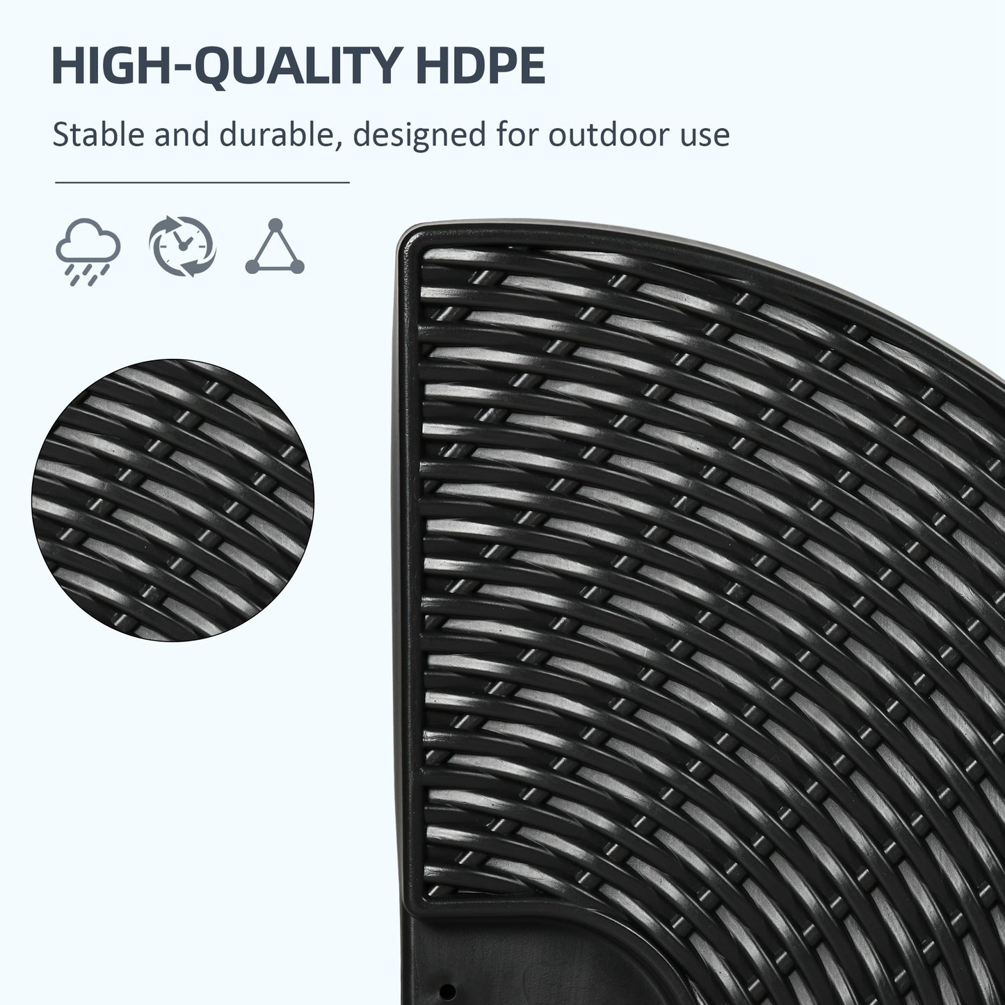 52kg Four-Piece Fillable Cantilever Parasol Weight Set