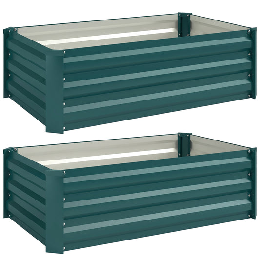 Set of Two 100 x 60cm Steel Planter Boxes (1)