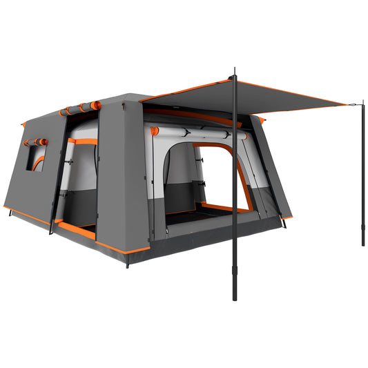 5 Man Camping Tent, Double Layer Tunnel Tent with Porch