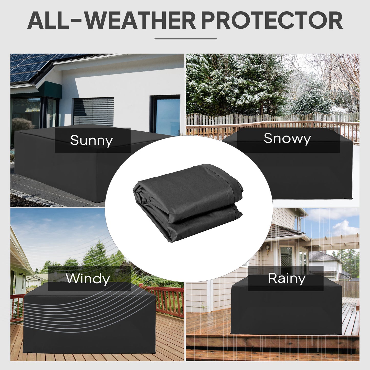 600D Oxford Outdoor Garden Furniture Sofa Set Cover