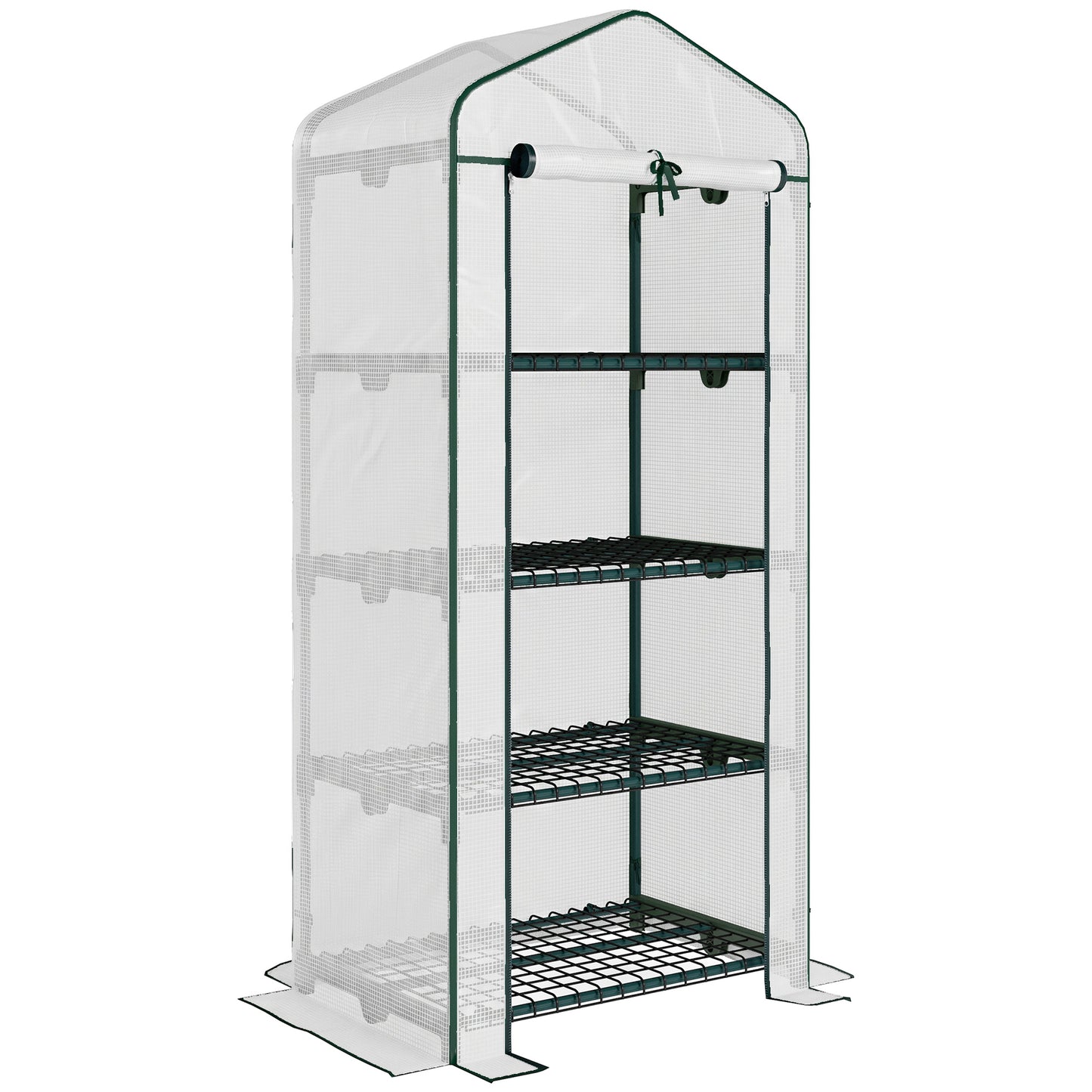 4 Tier Mini Greenhouse, Portable Compact Green House
