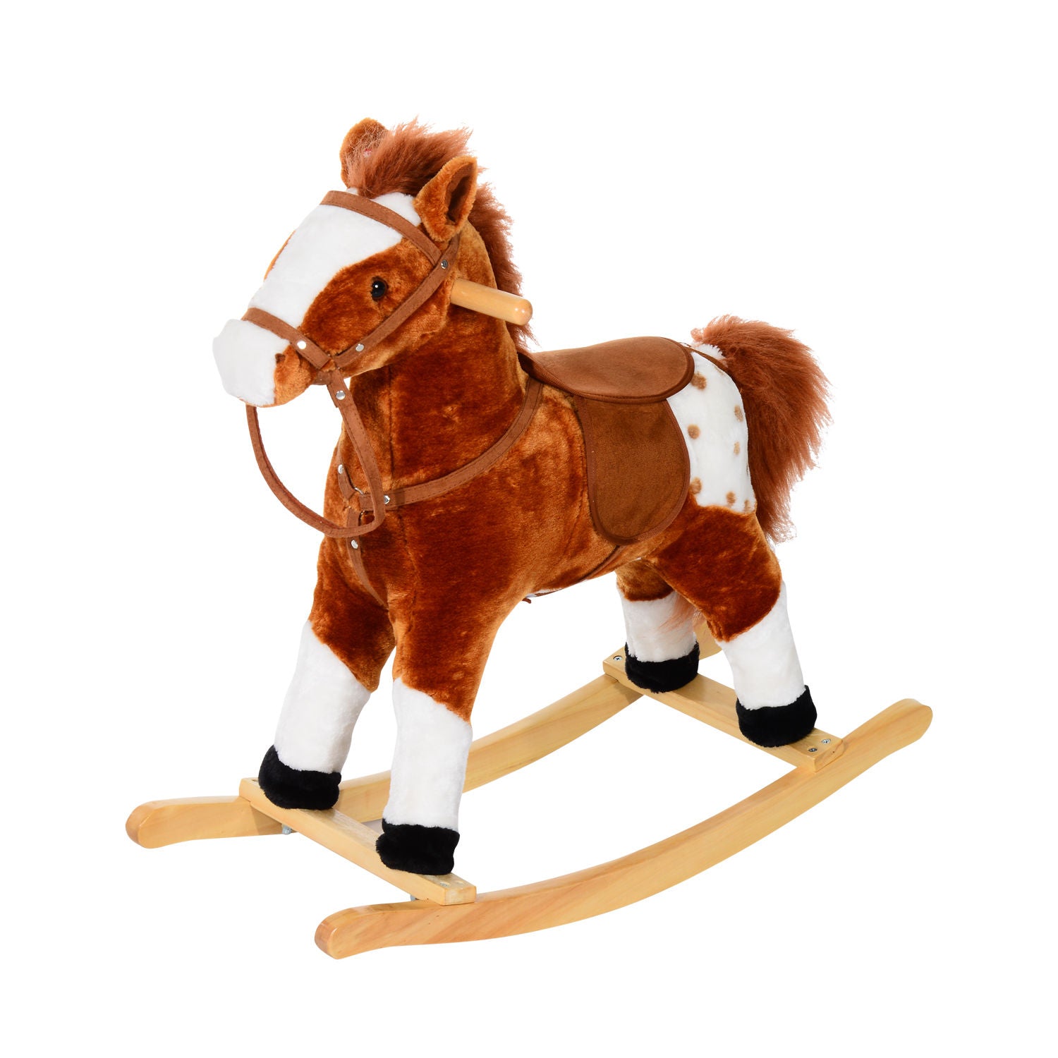 Baby Rocking Horse Plush Ride on Animals Rocker