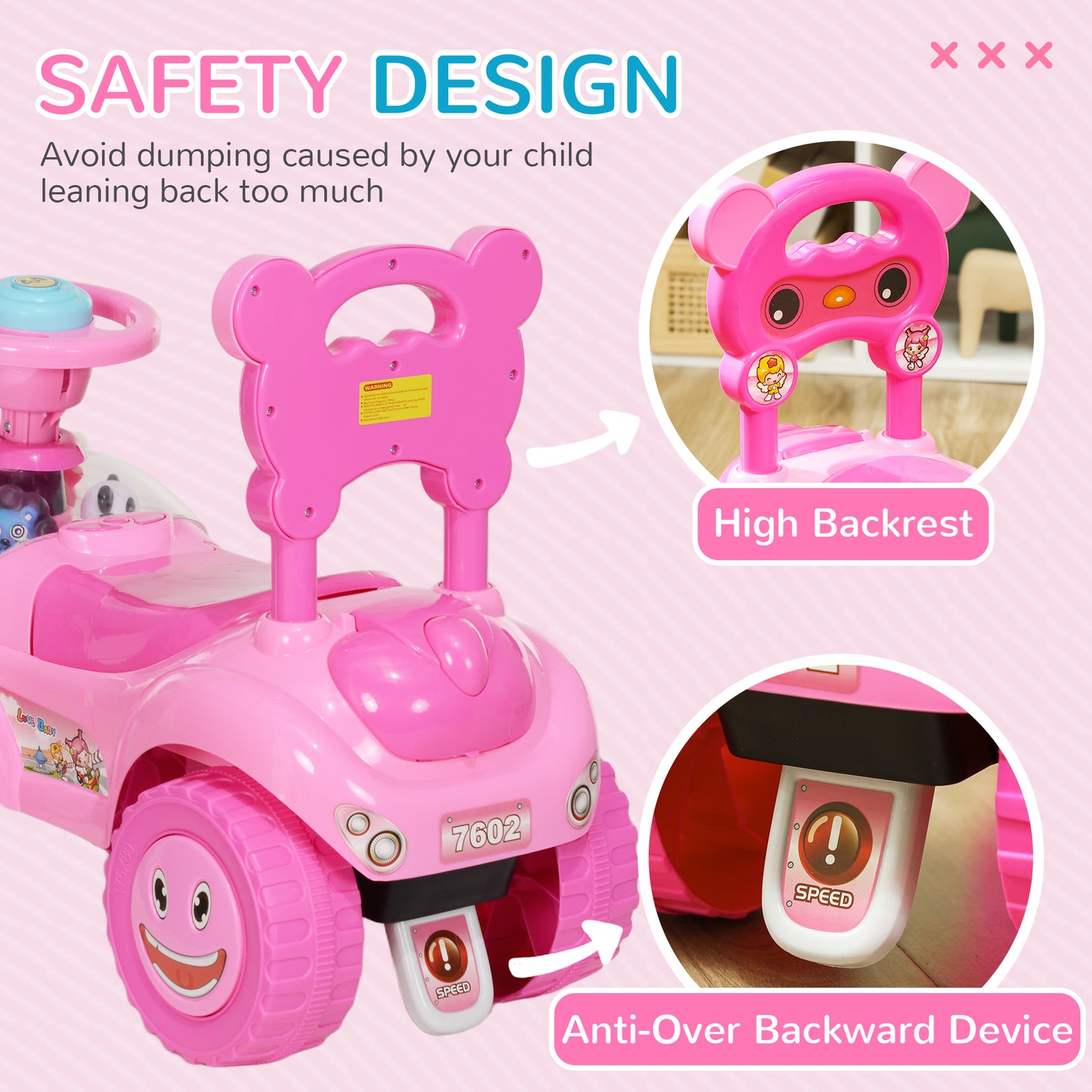 Foot to Floor oddler Ride on Toy w/ Music, Light, Horn