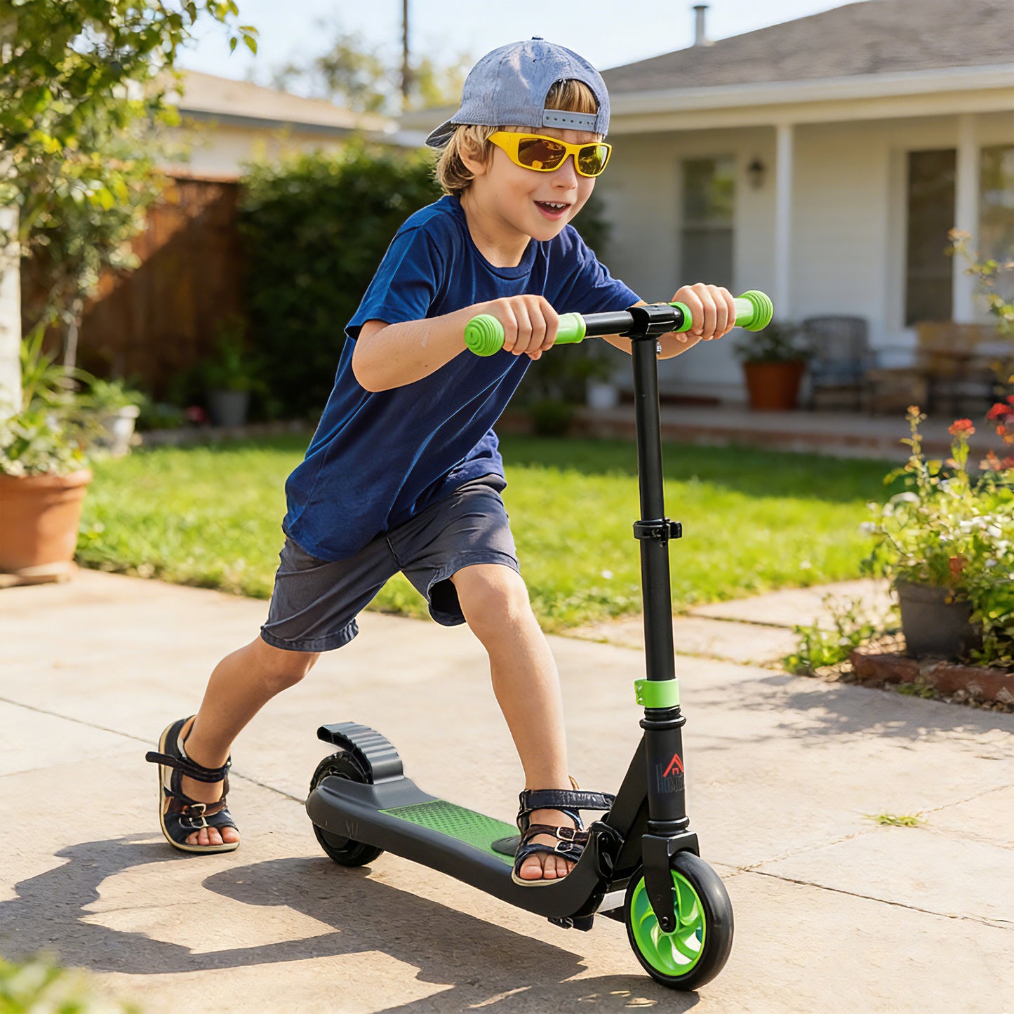 Folding Electric Scooter with Brake, for Ages 6+ Years