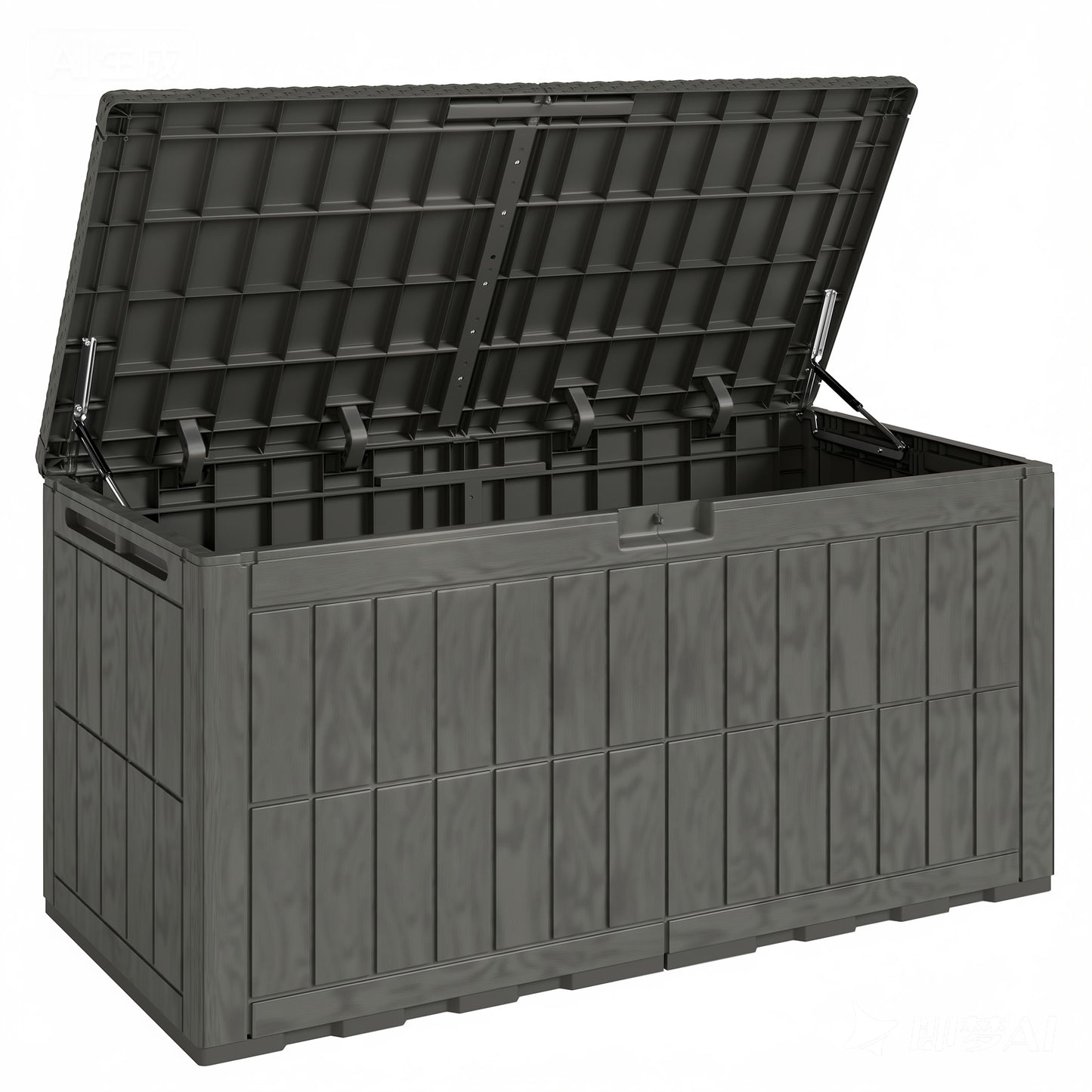 440L Garden Storage Box, Waterproof & UV Resistant Resin Deck Box