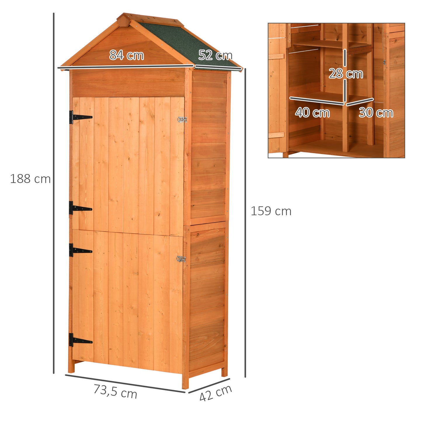 Wooden Outdoor Storage Shed