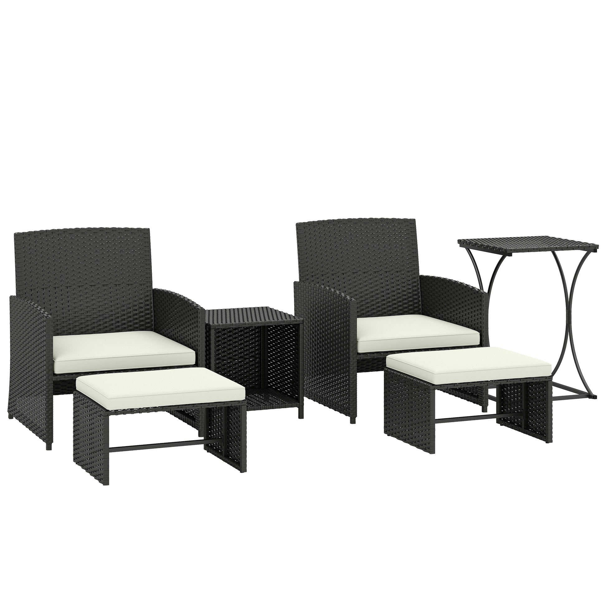 6 Piece Rattan Garden Furniture