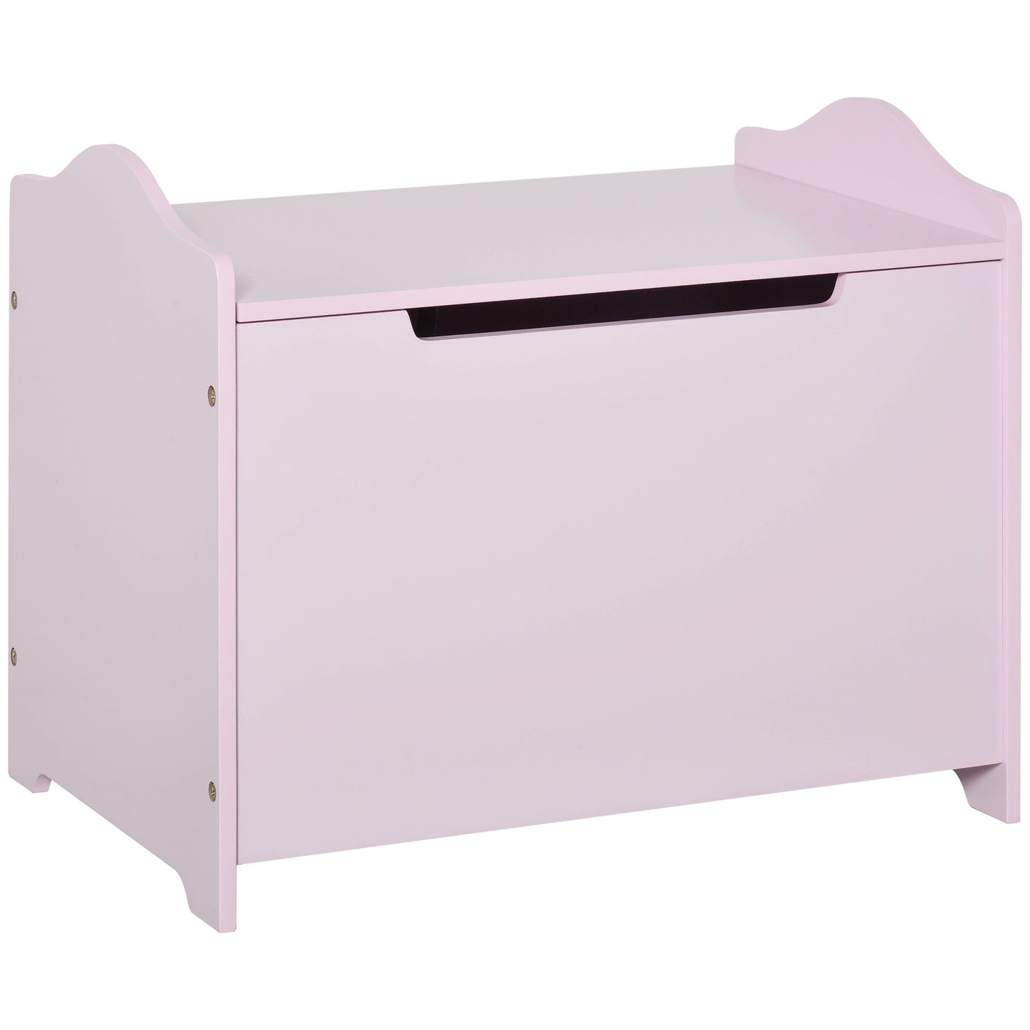 Wooden Kids Toy Box Children Storage Organizer Chest Safety Hinge