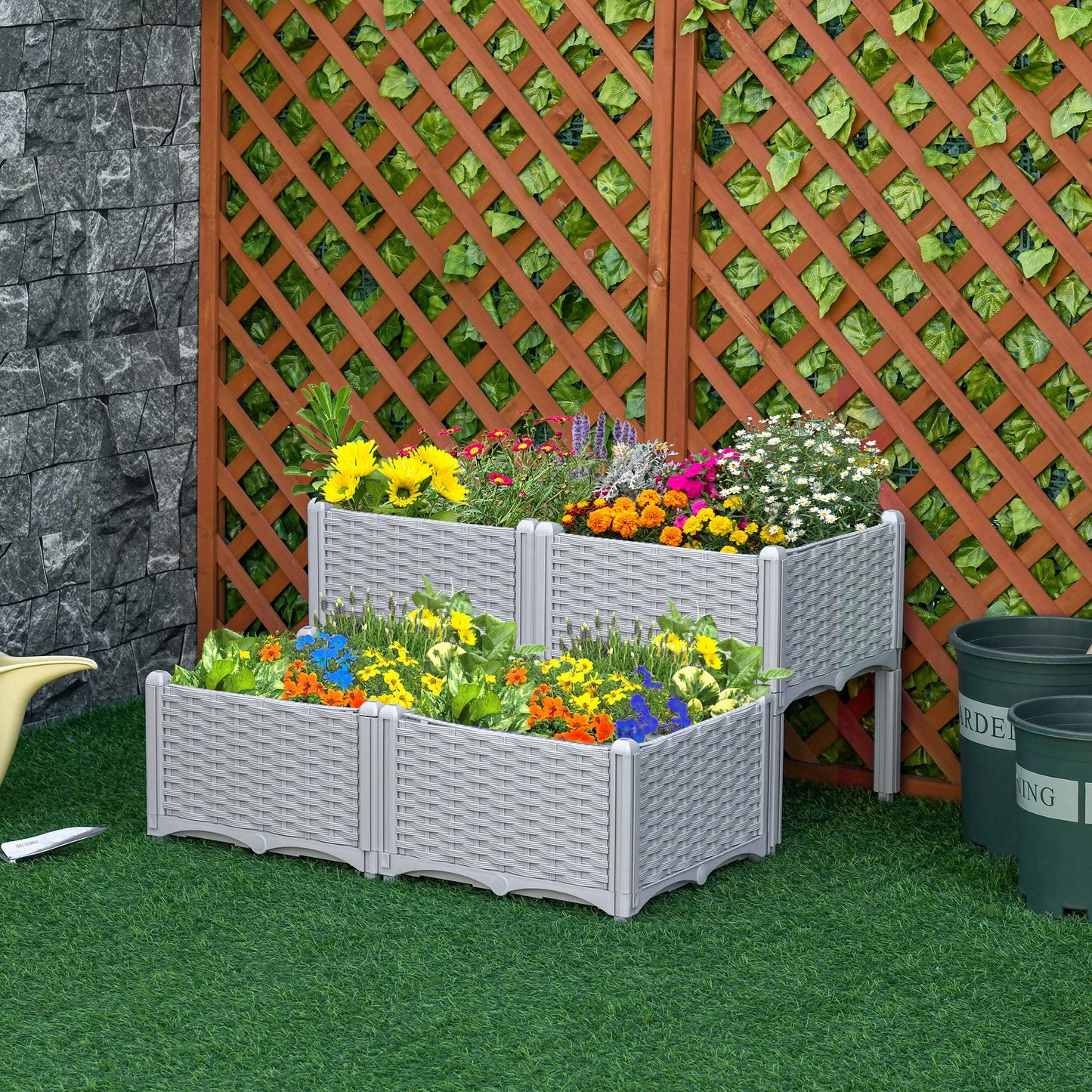 26L Garden Raised Bed Elevated Patio Flower Plant Planter Box PP
