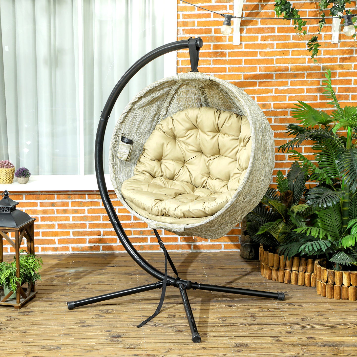 Hanging Egg Chair Outdoor Indoor Garden Swing Chair (5)
