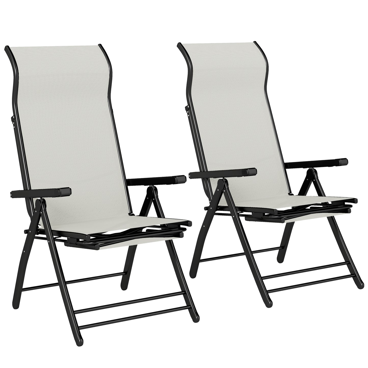 Reclining Garden Chairs Set of 2
