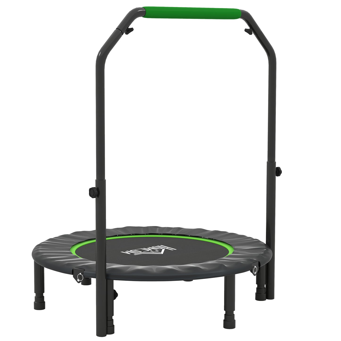 40" Foldable Mini Fitness Trampoline, with Adjustable Foam Handle