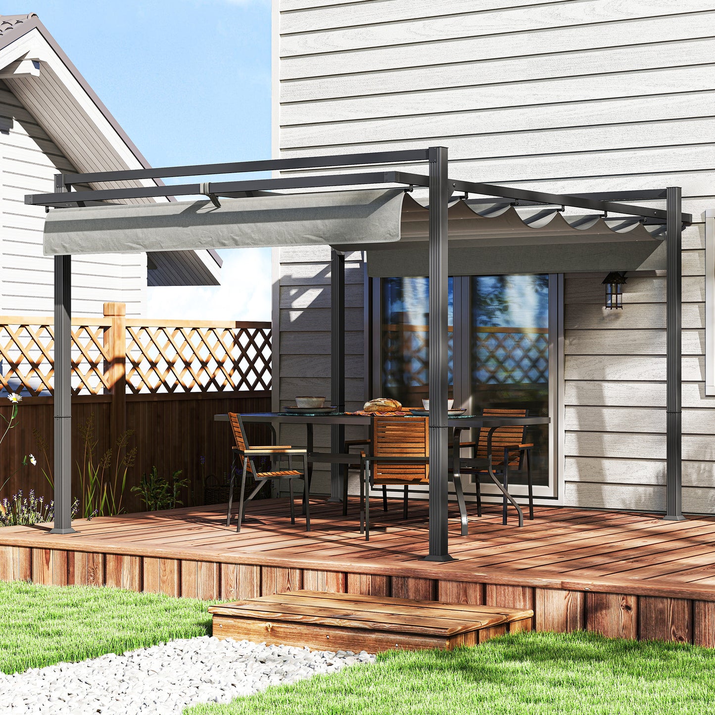 3 x 4m Retractable Pergola