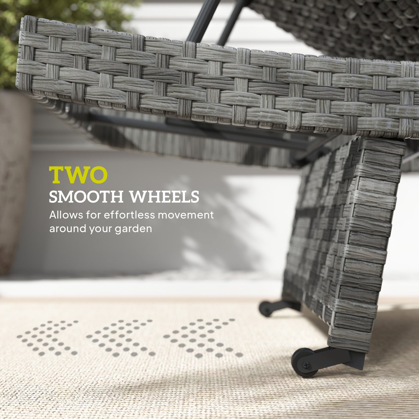 Outdoor PE Rattan Sun Lounger