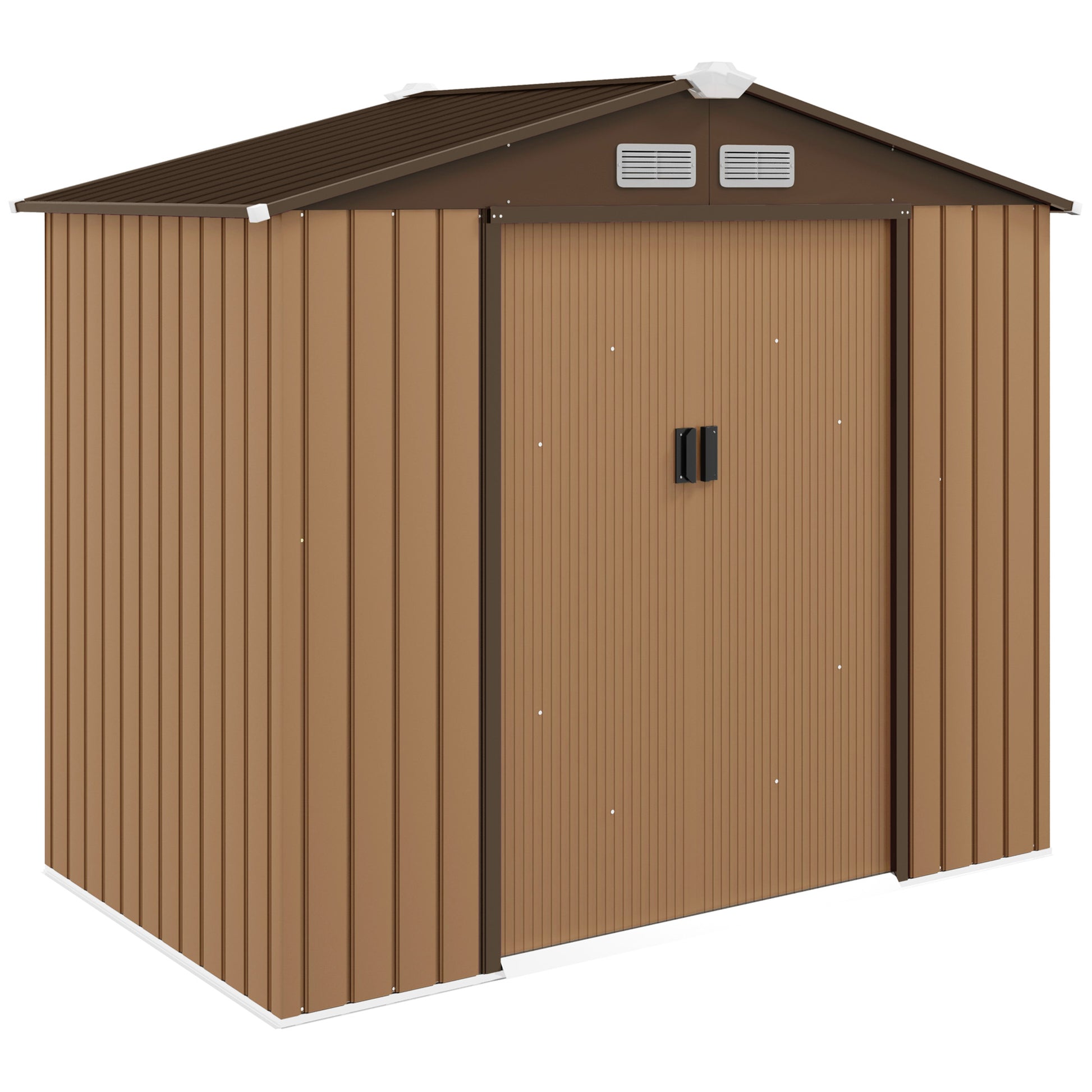 7 x 4ft Lockable Metal Garden Tool Storage Shed