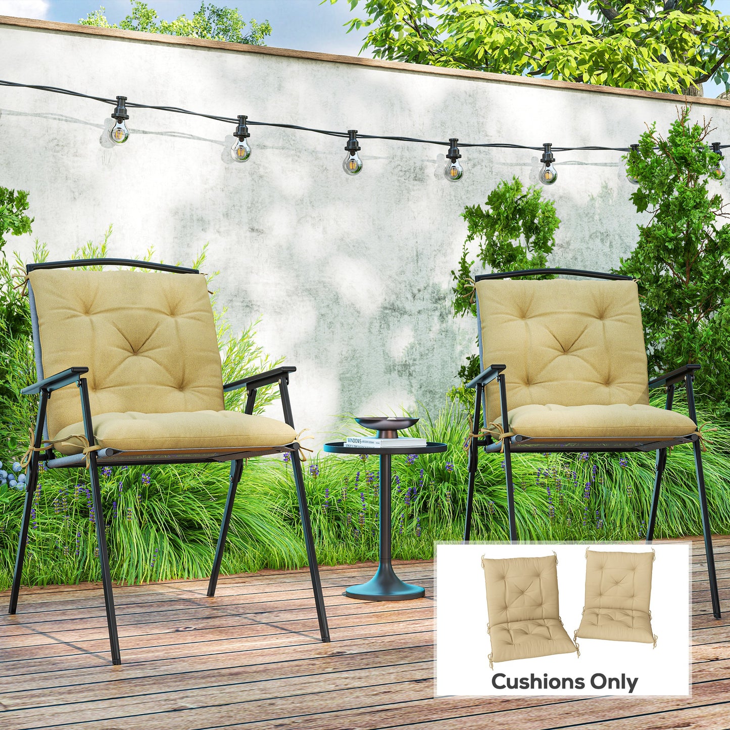 Set of Two Outdoor Seat Cushions