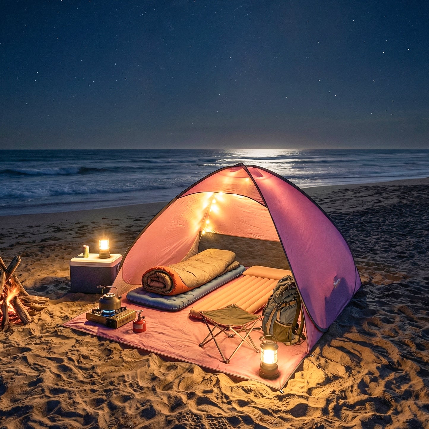Pop up Beach Tent, UV 50+ Sun Shelter with Carry Bag