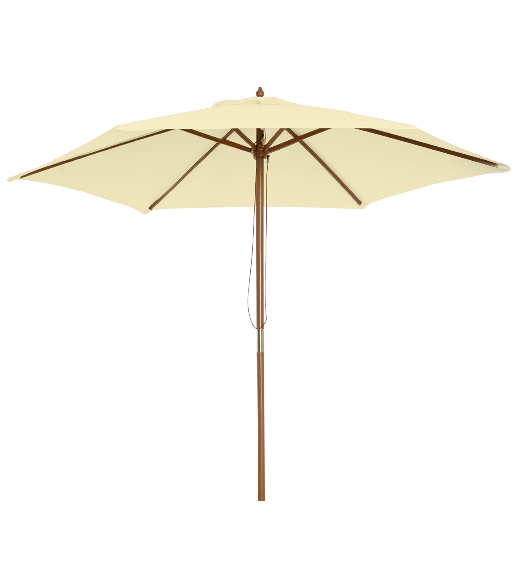 2.5m Wood Garden Parasol Sun Shade Patio Outdoor Wooden Umbrella