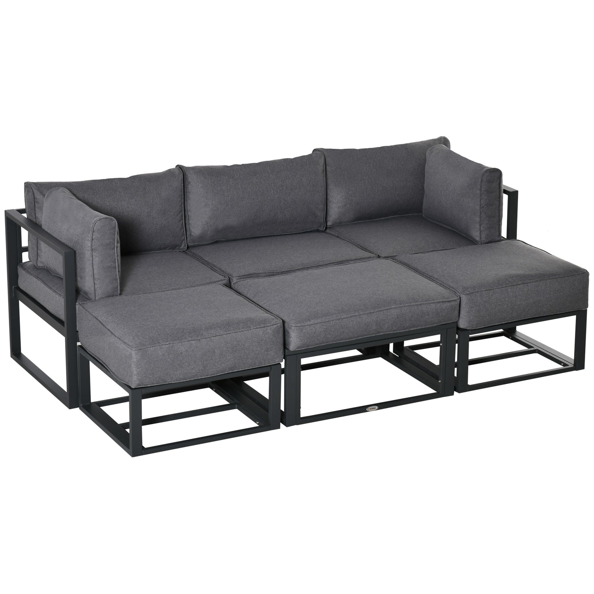 6 Piece Outdoor Couch, Sectional Sofa Set