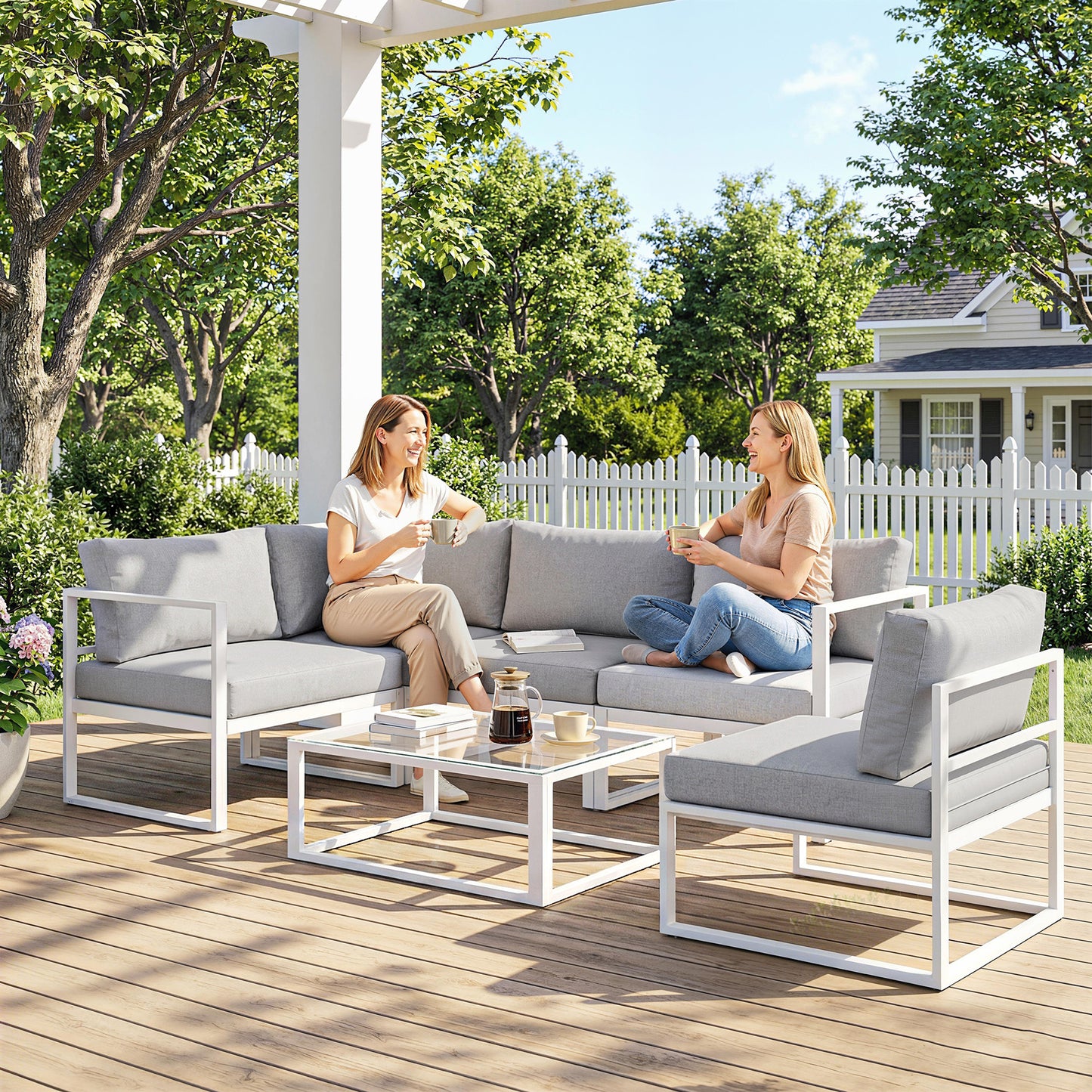 5 Seater Aluminium Garden Furniture Set