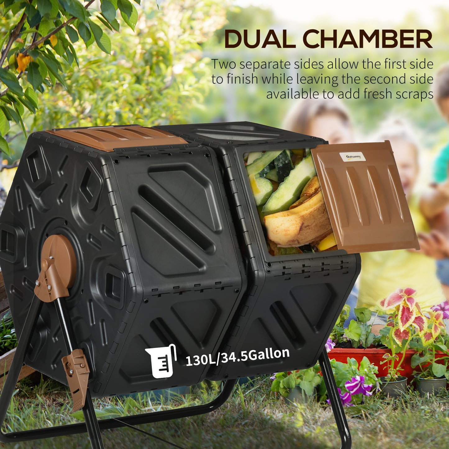 130L Double Chamber Composter