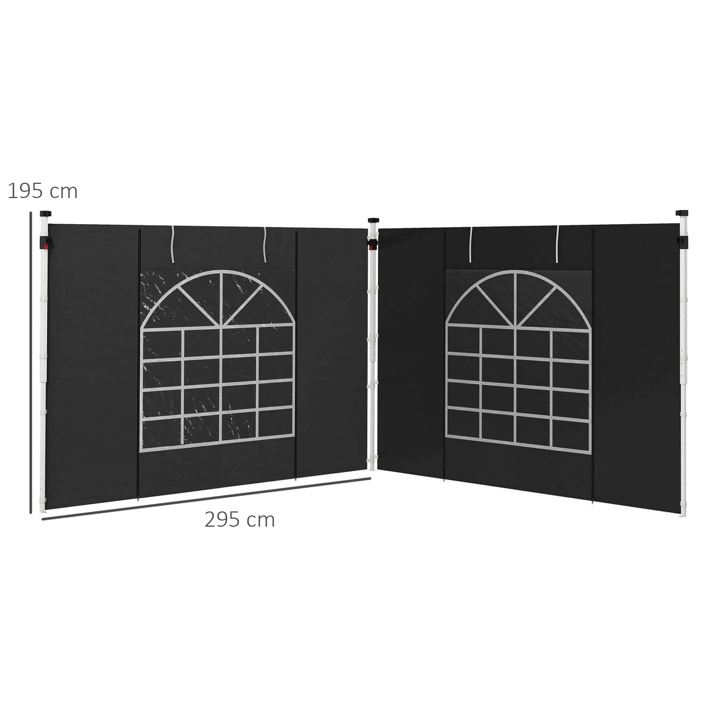 Gazebo Side Panels, 2 Pack Sides Replacement