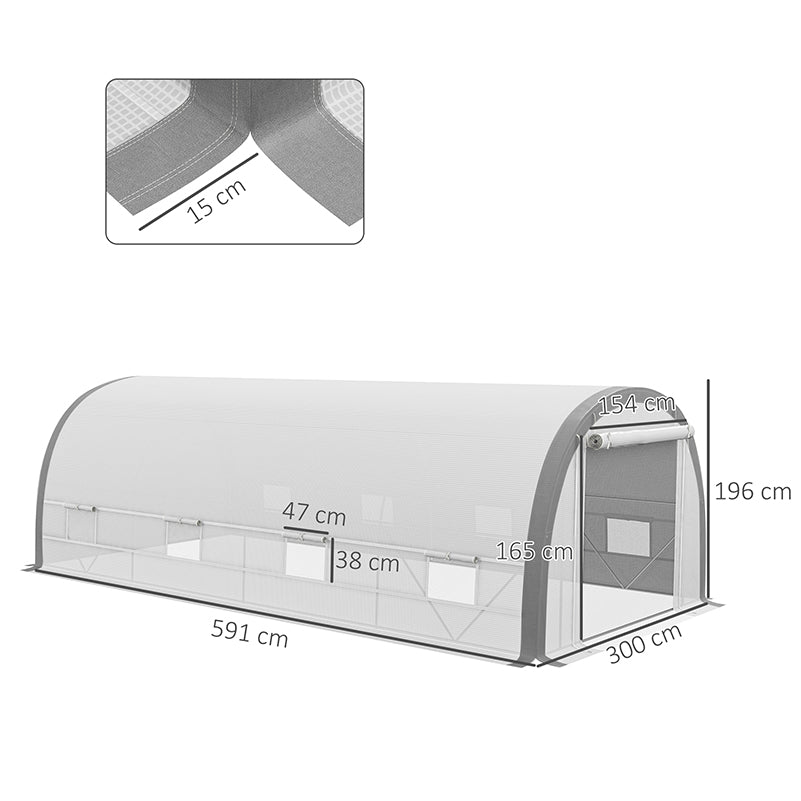 6x3m Polytunnel Greenhouse