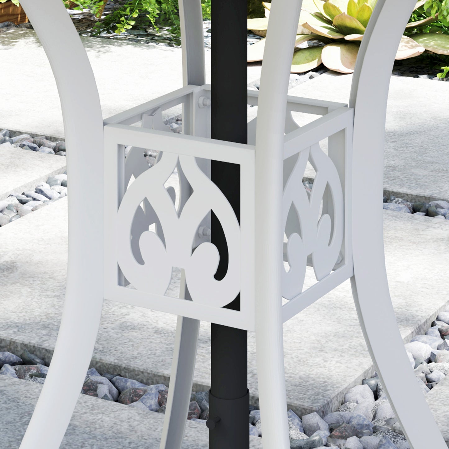 78 cm Round Garden Dining Table