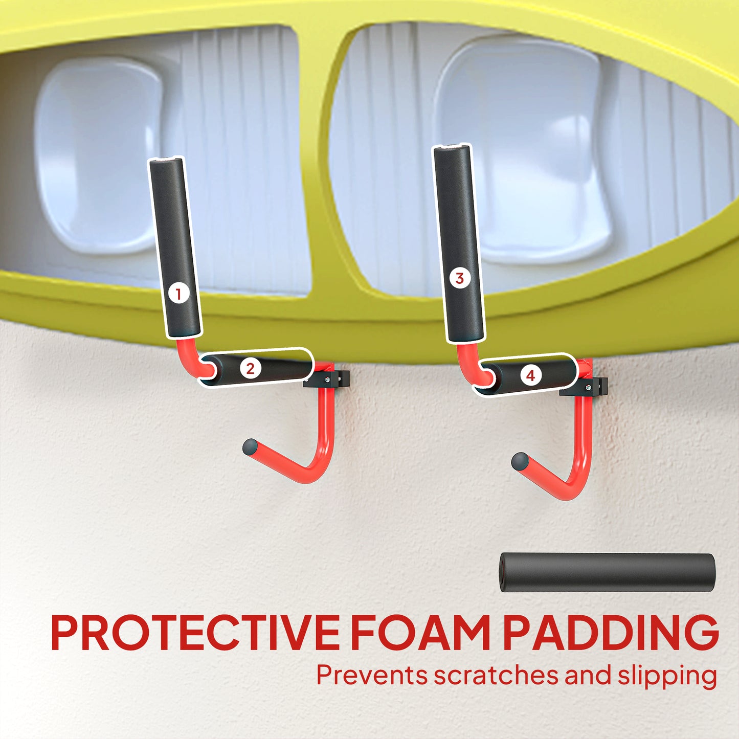 Kayak Canoe Heavy Duty Wall Mounted Storage Holder Rack Heavy Duty