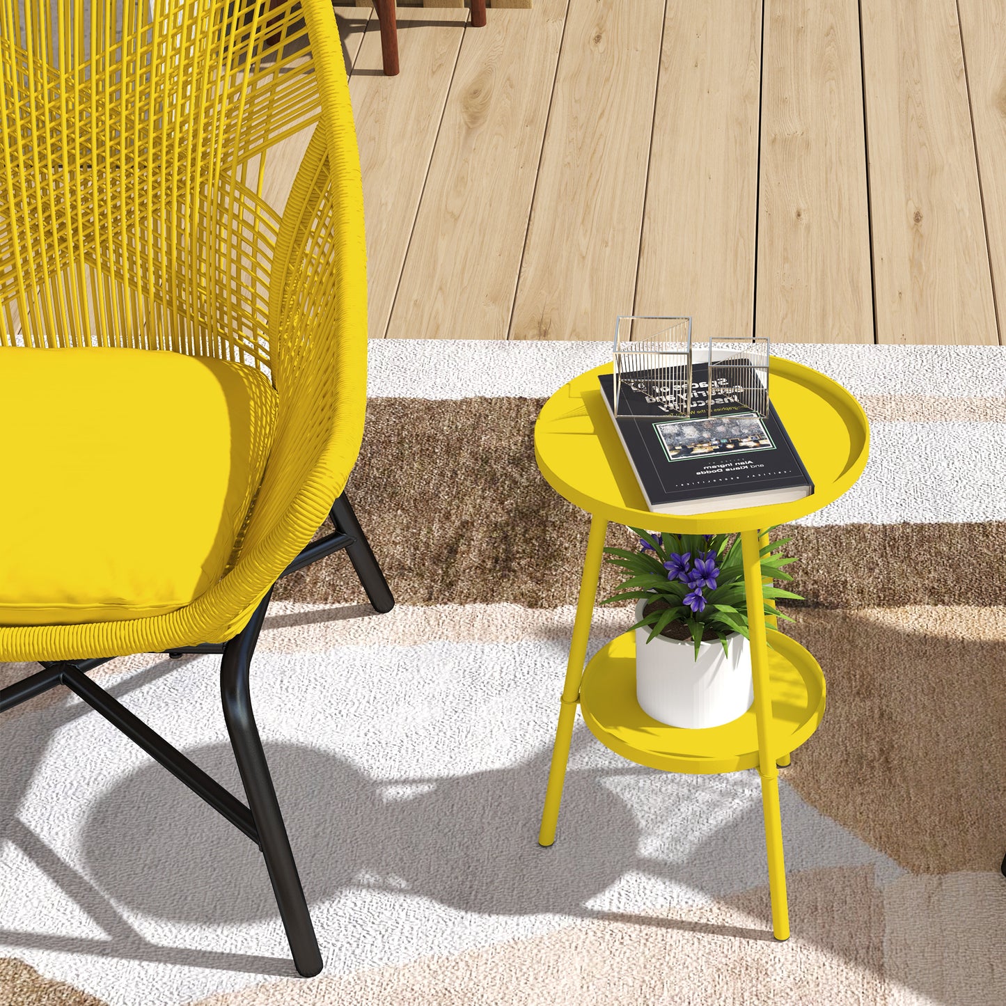 Two-Tier Metal Garden Table