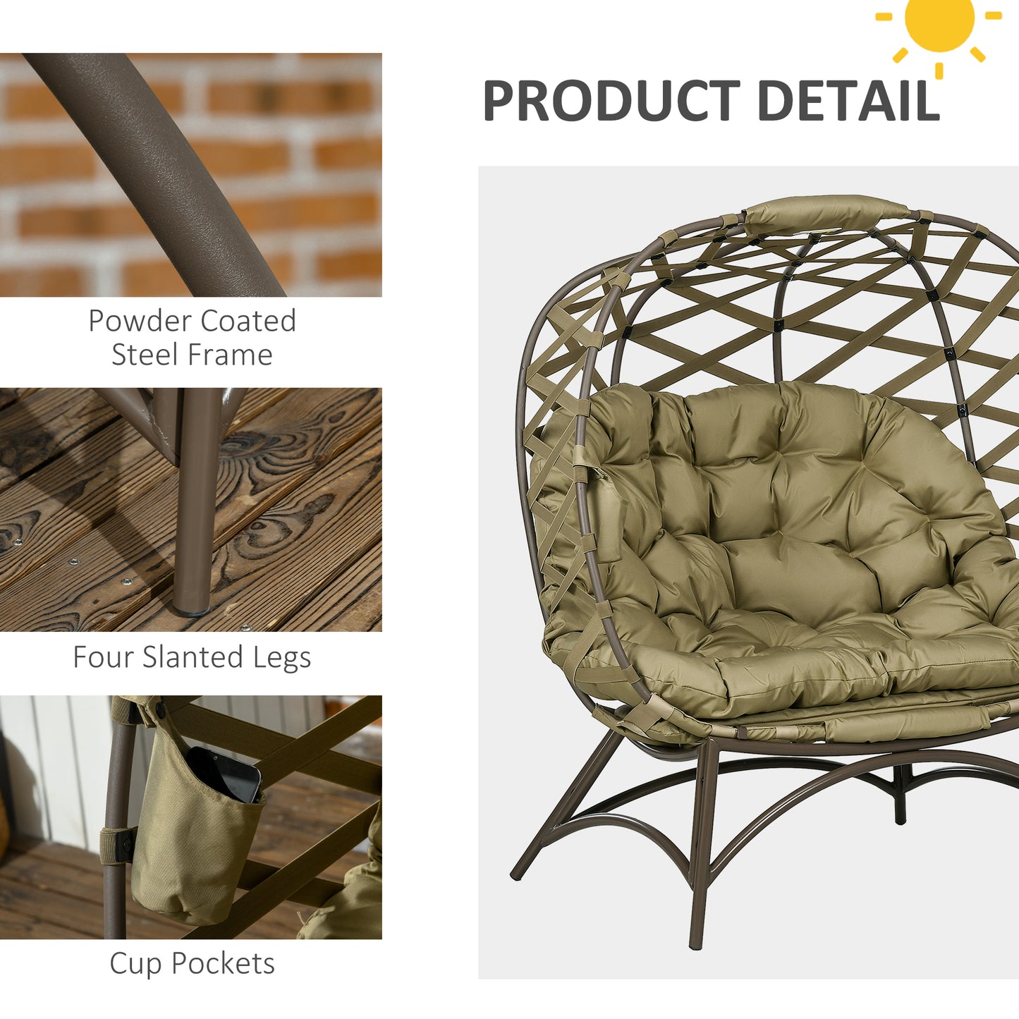 2 Seater Egg Chair Outdoor