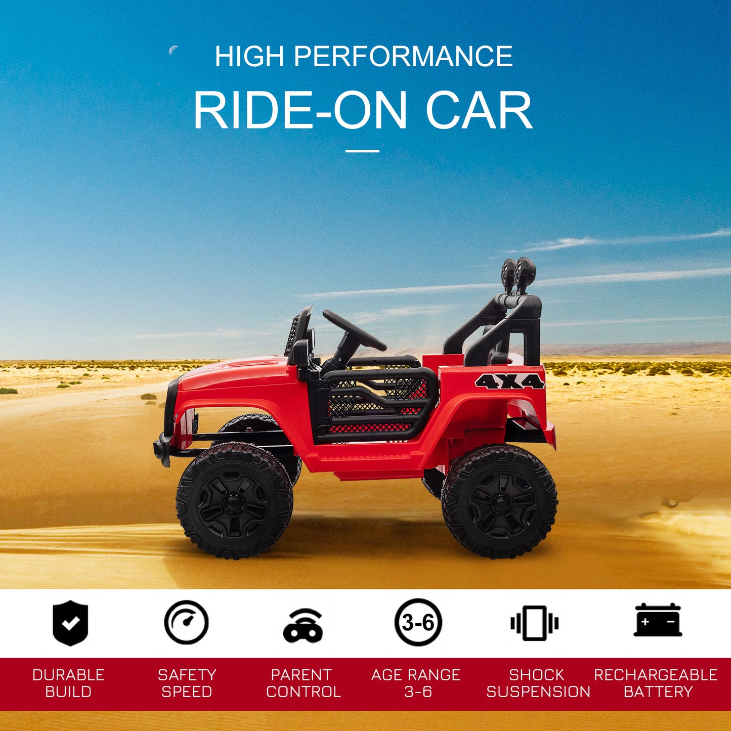 Kids Electric Ride On Car 12V Off Road Toy