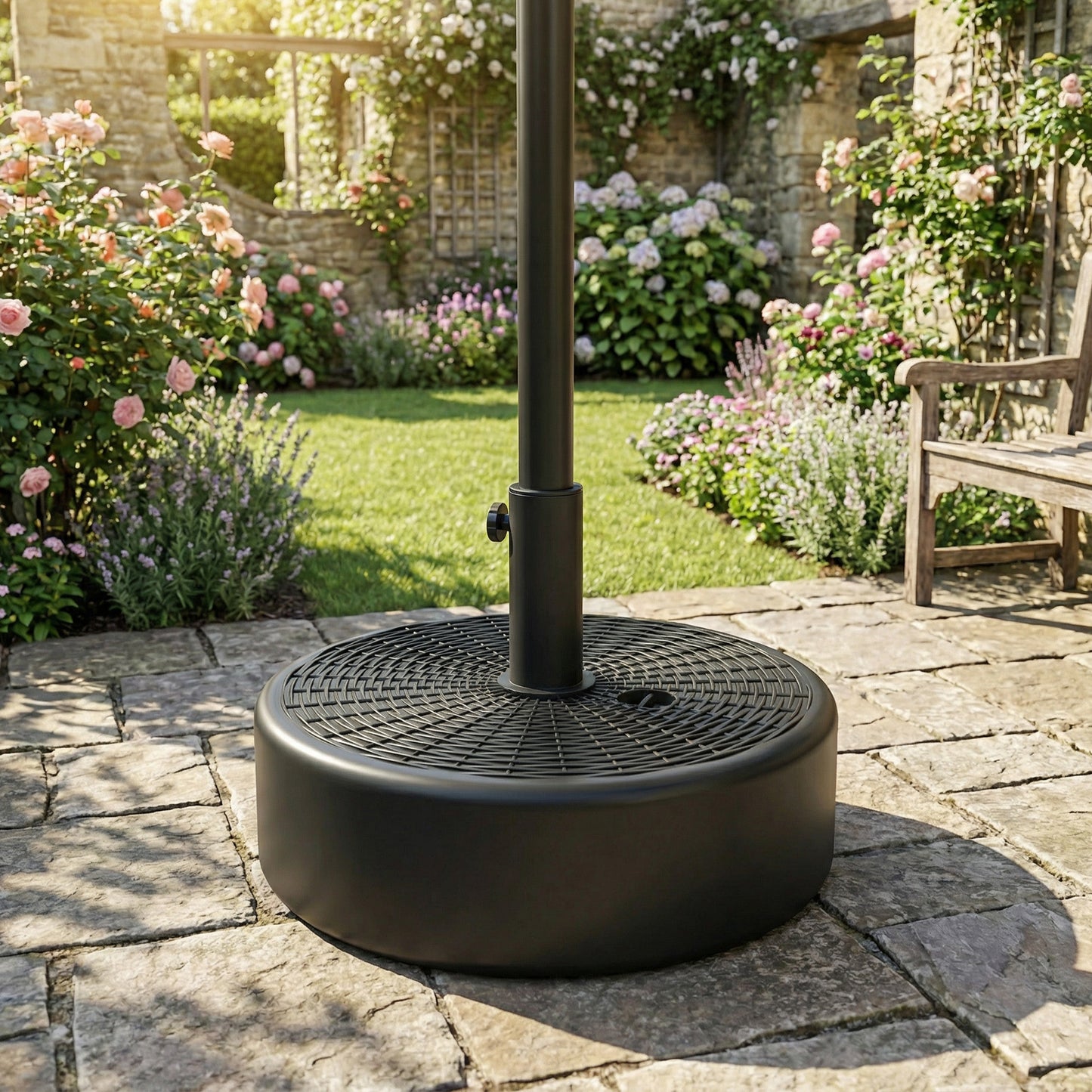 Patio Umbrella Base 22kg Sand Filled Garden Parasol Stand forfor