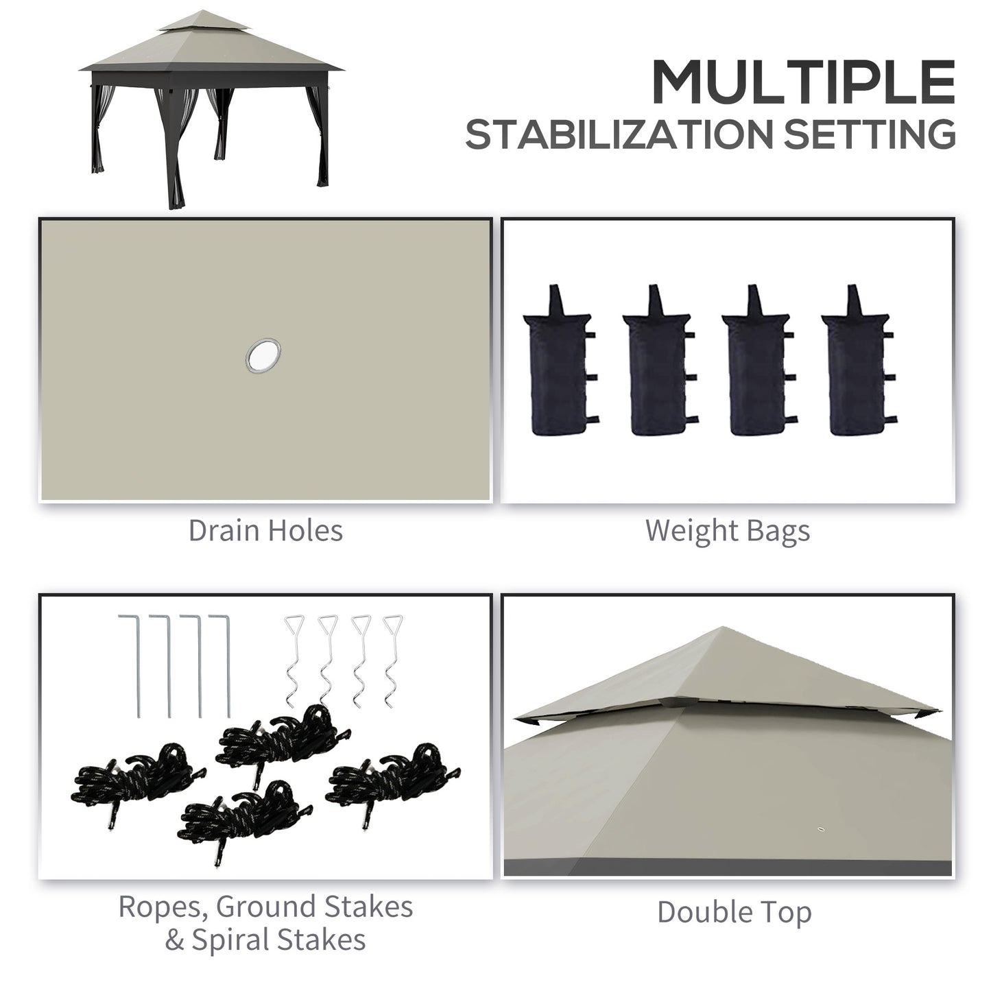 3 x 3(m) Pop Up Gazebo with Mosquito Netting