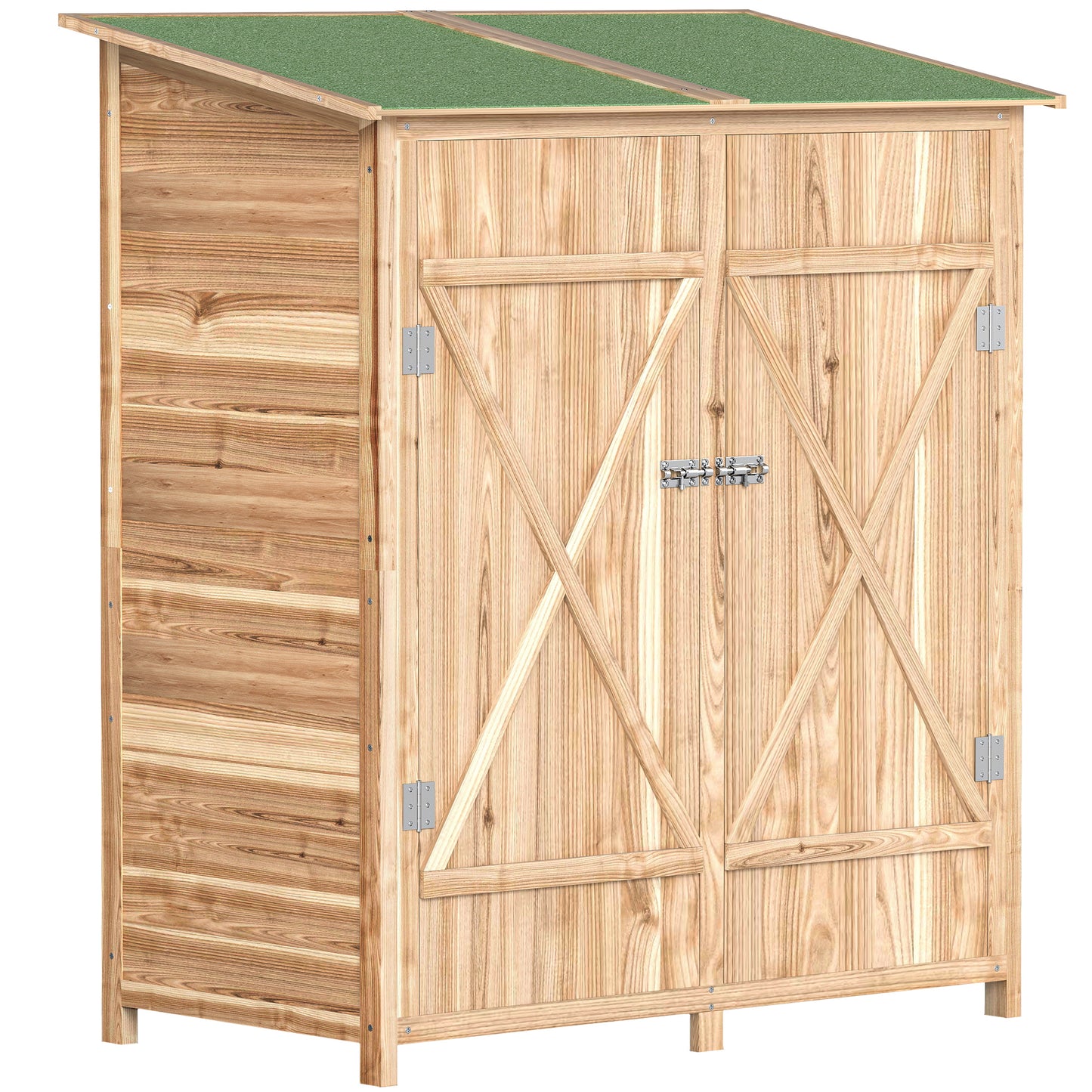 140 x 75 Fir Wood Garden Shed, with Asphalt Roof