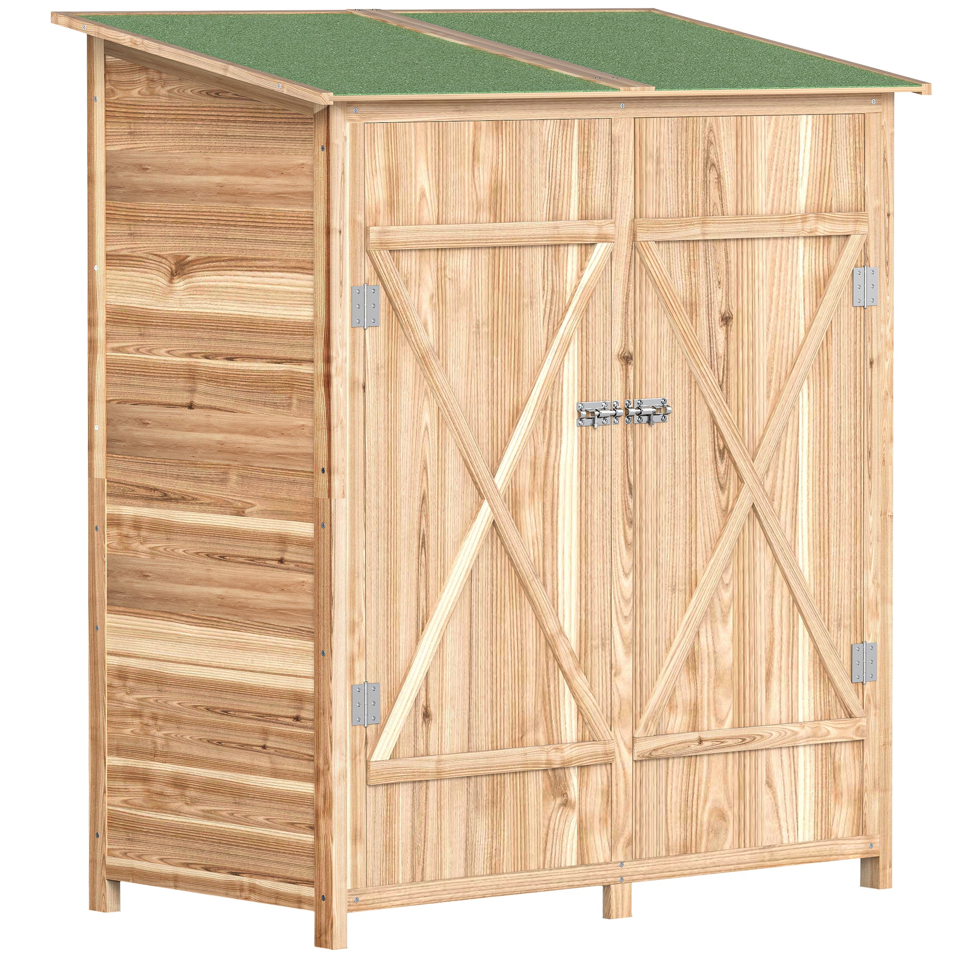 140 x 75 Fir Wood Garden Shed, with Asphalt Roof