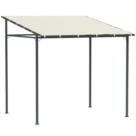 2.4 x 2.4 m Wall Mounted Pergola Gazebo with PA Coating Fabric