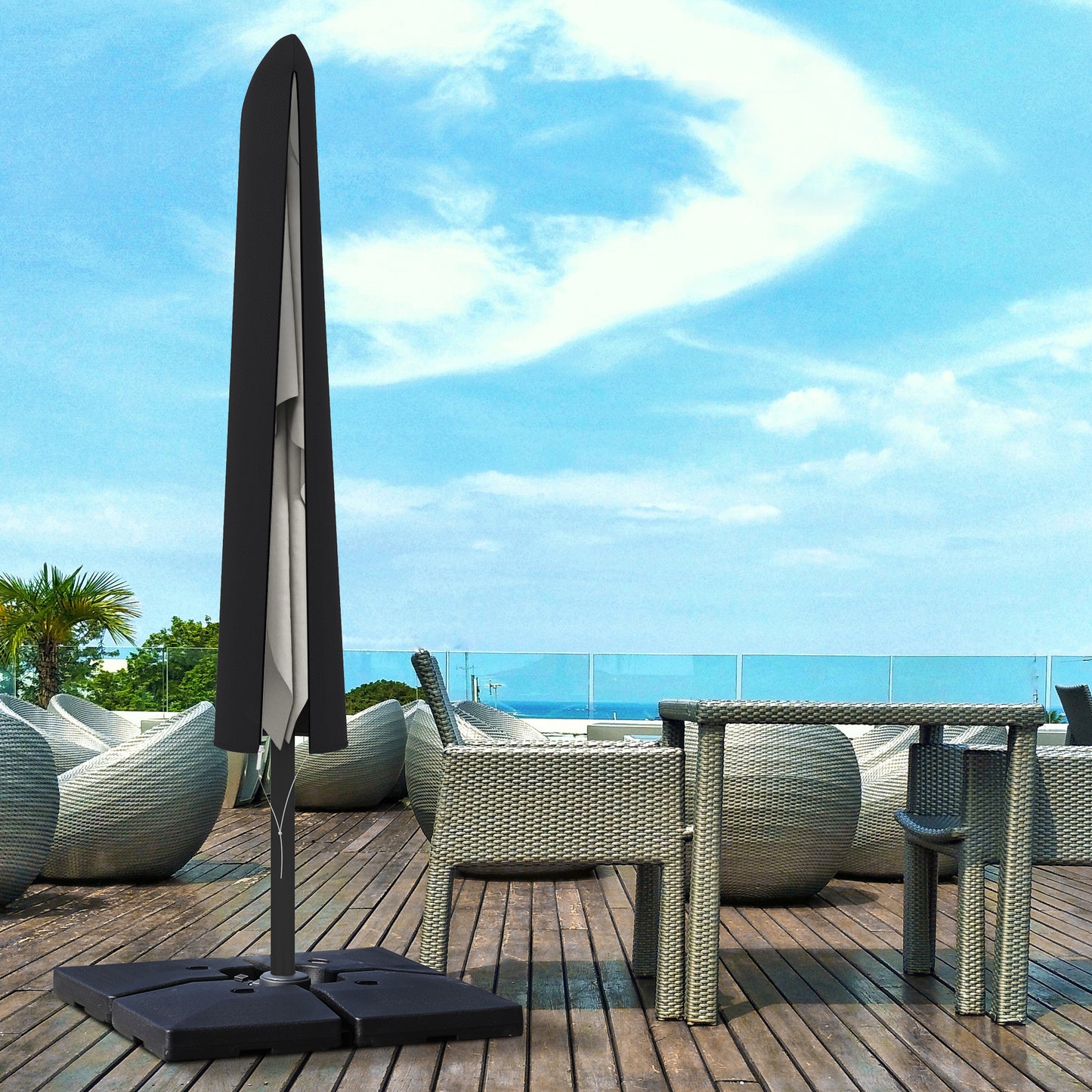 Garden Parasol Cover, Outdoor Patio Umbrella Protector Weatherproof
