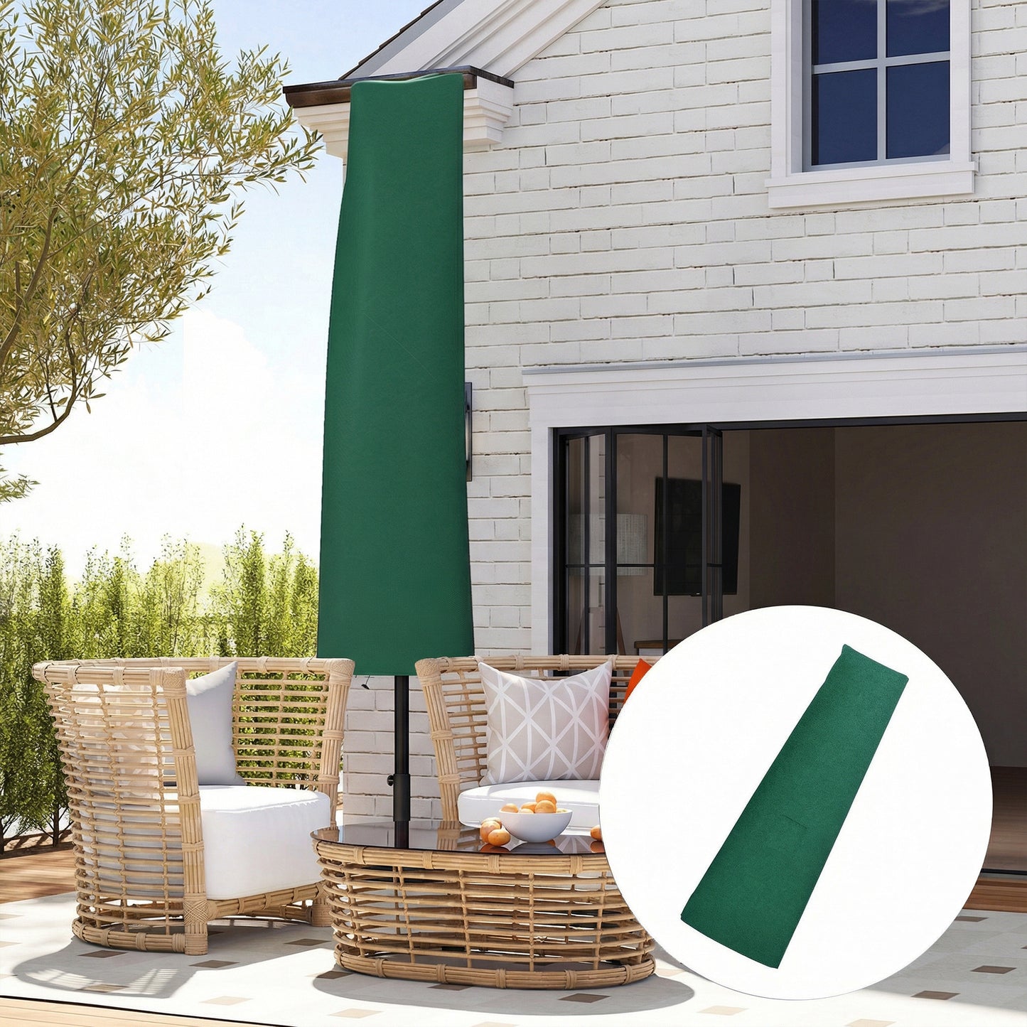 Garden Parasol Cover, Waterproof Cantilever Banana Umbrella
