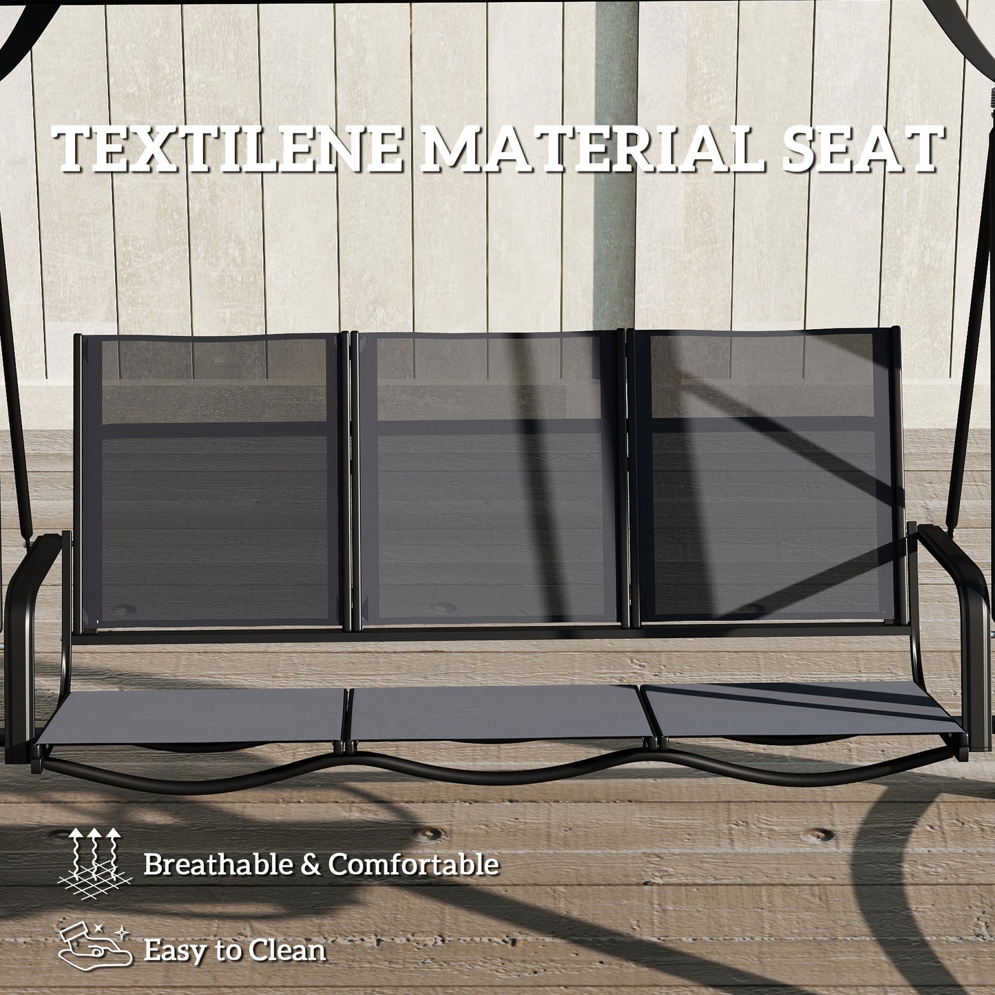 3 Seater Swing Chair, Garden Swing Bench (1)
