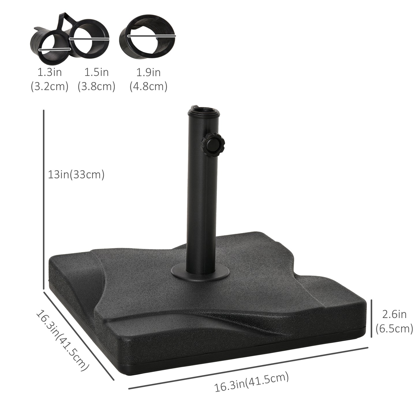 20kg Square Parasol Base Outdoor Garden Cement Umbrella Weight