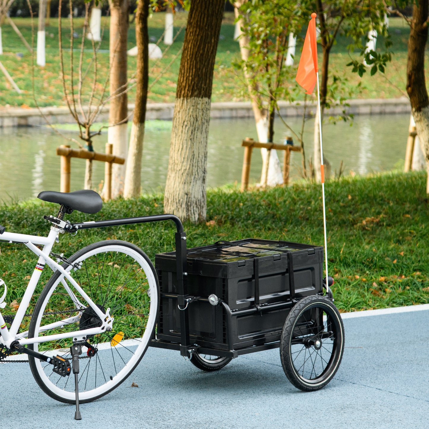 Steel Trailer for Bike, Bicycle Cargo Trailer