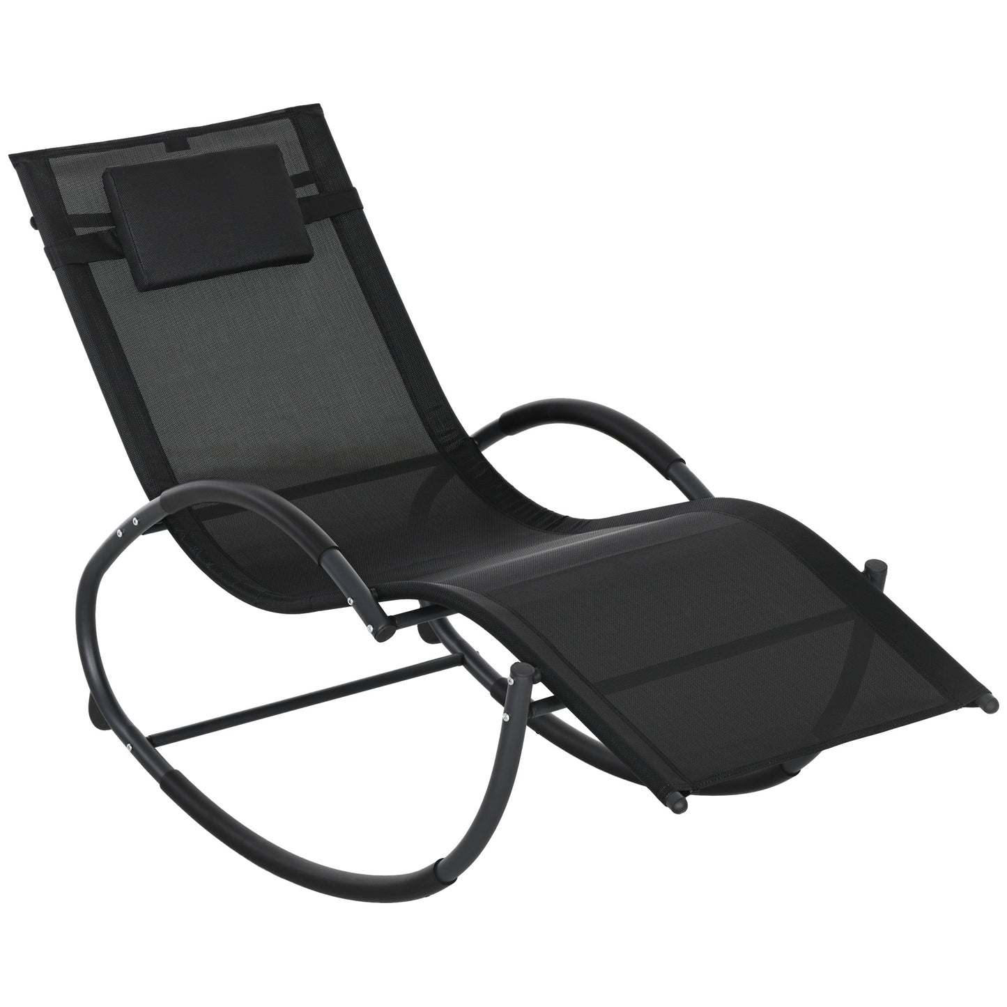 Steel Frame Zero Gravity Rocking Chair, with Pillow
