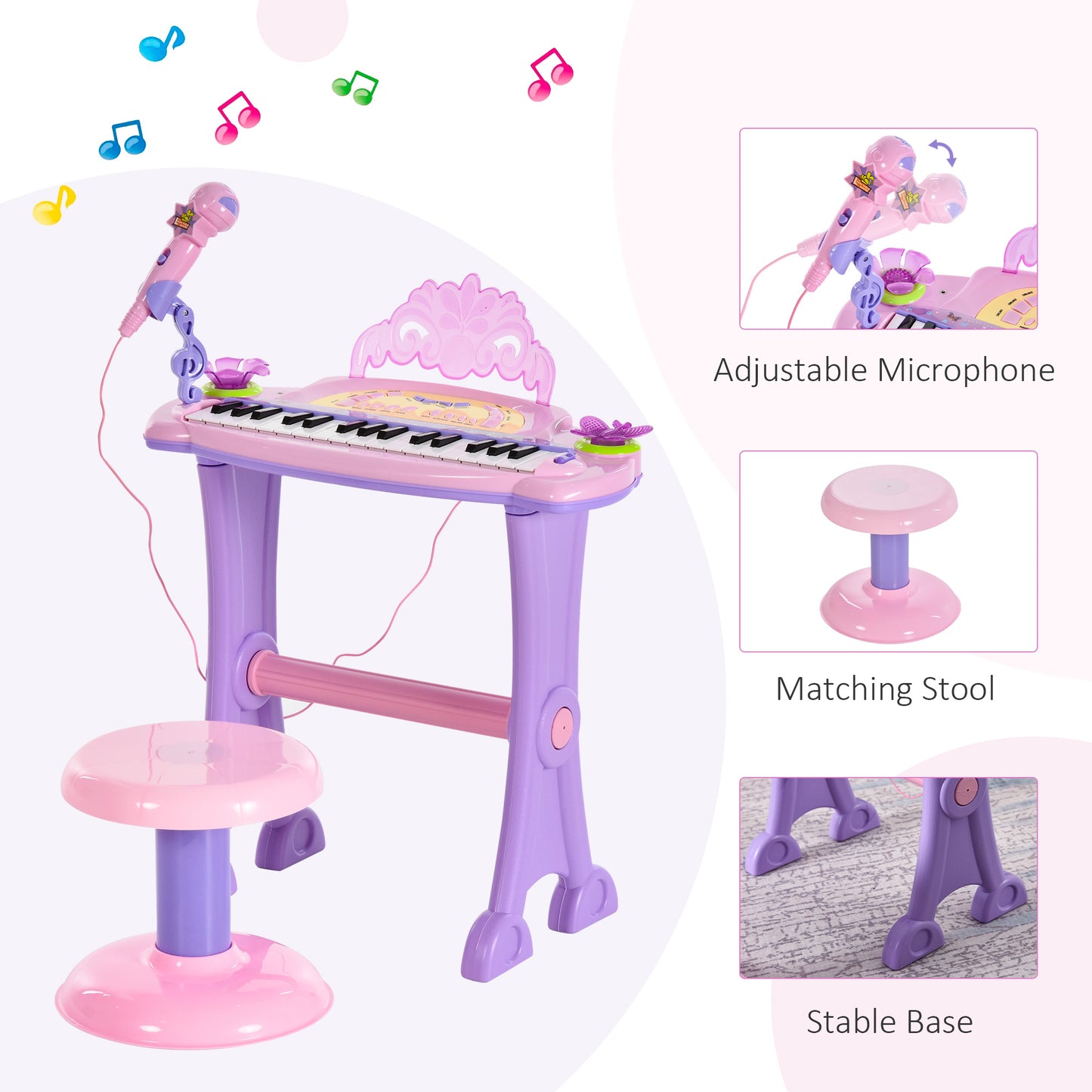 32 Keys Kids Mini Electronic Keyboard Musical Instrument