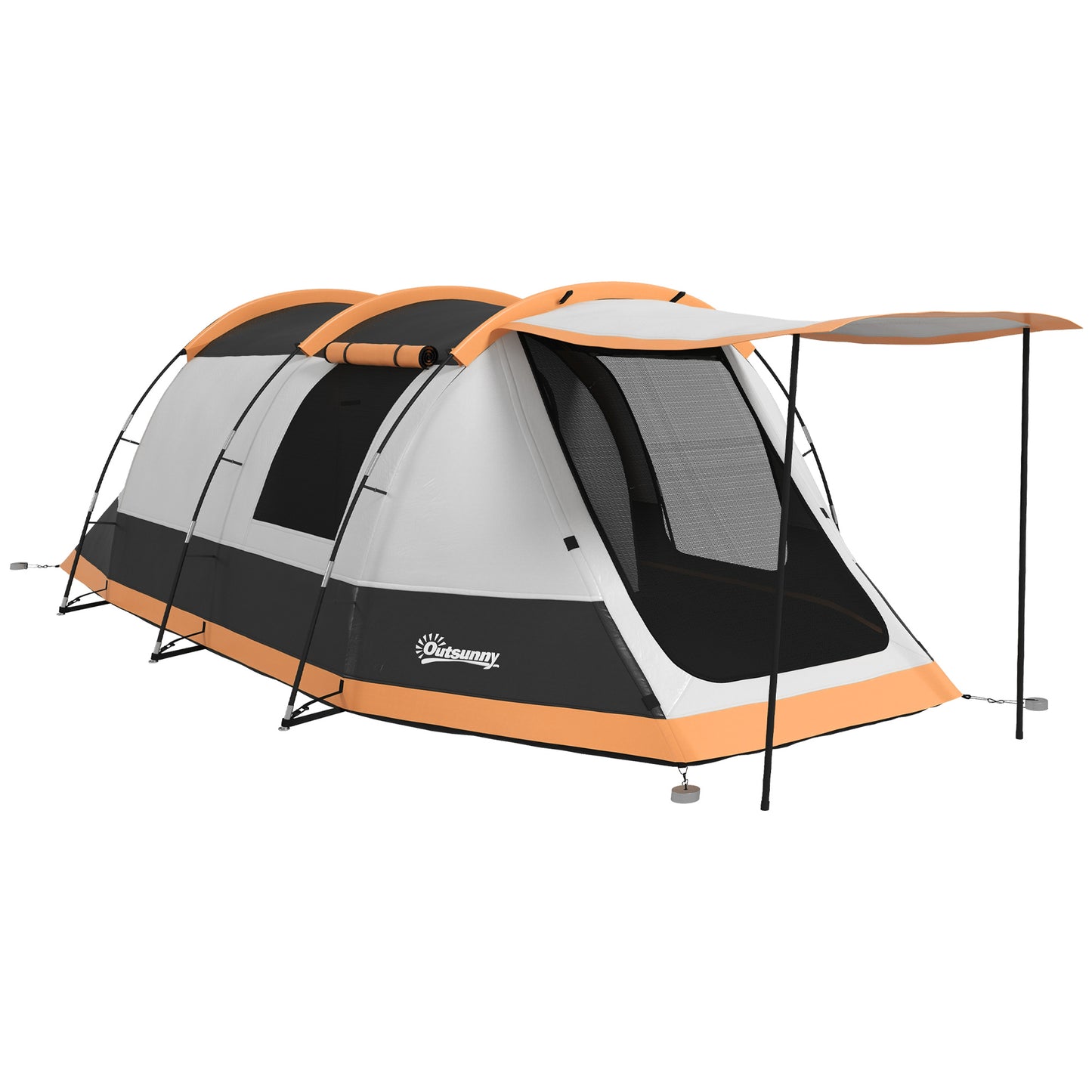 Three-Man Camping Tent, with Two Rooms and Porch