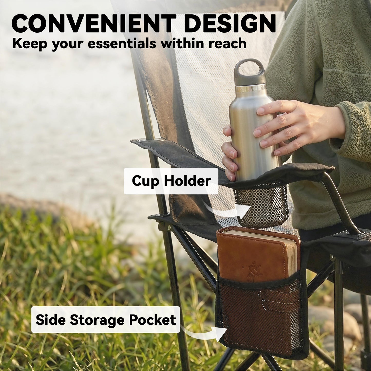 Camping Chair Reclining Portable Camp Chair