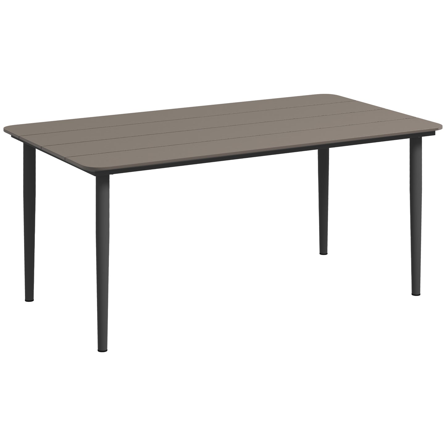 Garden Table, Outdoor Dining Table for 6 People, 160 x 90 x 74 cm