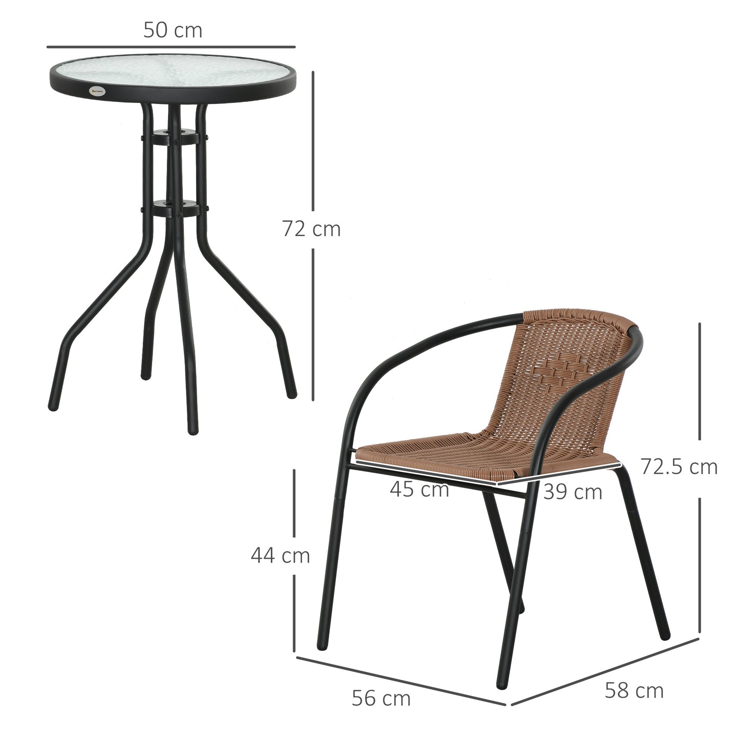 3 Pieces Rattan Bistro Set (4)