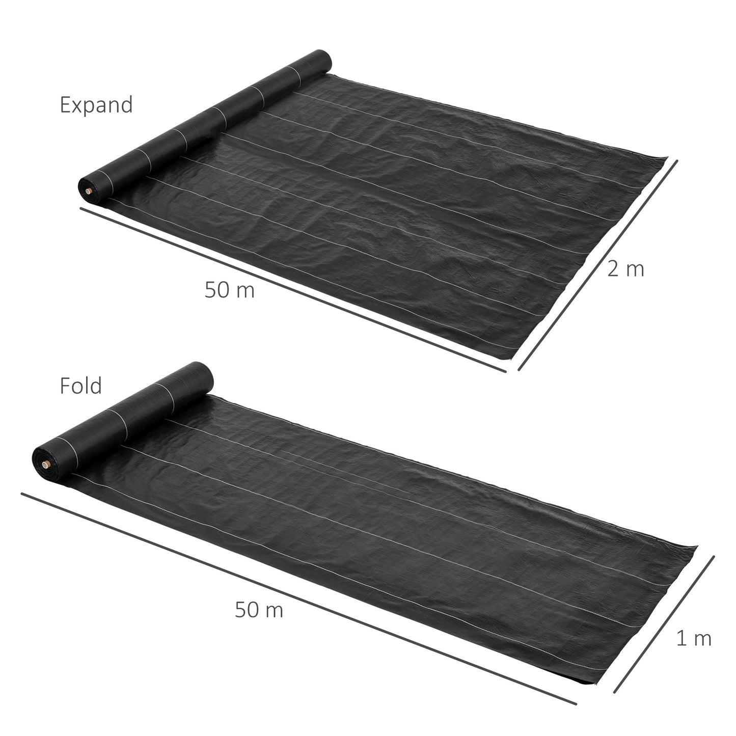 2m x 50m Weed Control Membrane